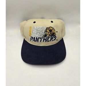Vintage Pittsburgh Panthers Hat Beige‎ 90's Snapback Embroidered OC Shadow Cap